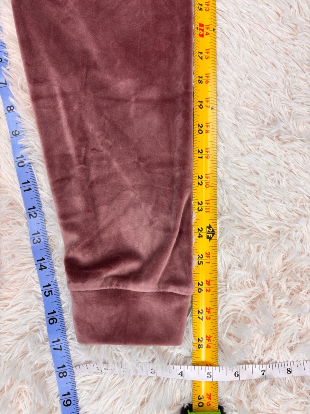 Victoria’s Secret Velour Tracksuit Dusty Rose Rhinestone Stripe Jogger Set S M - Picture 14 of 16